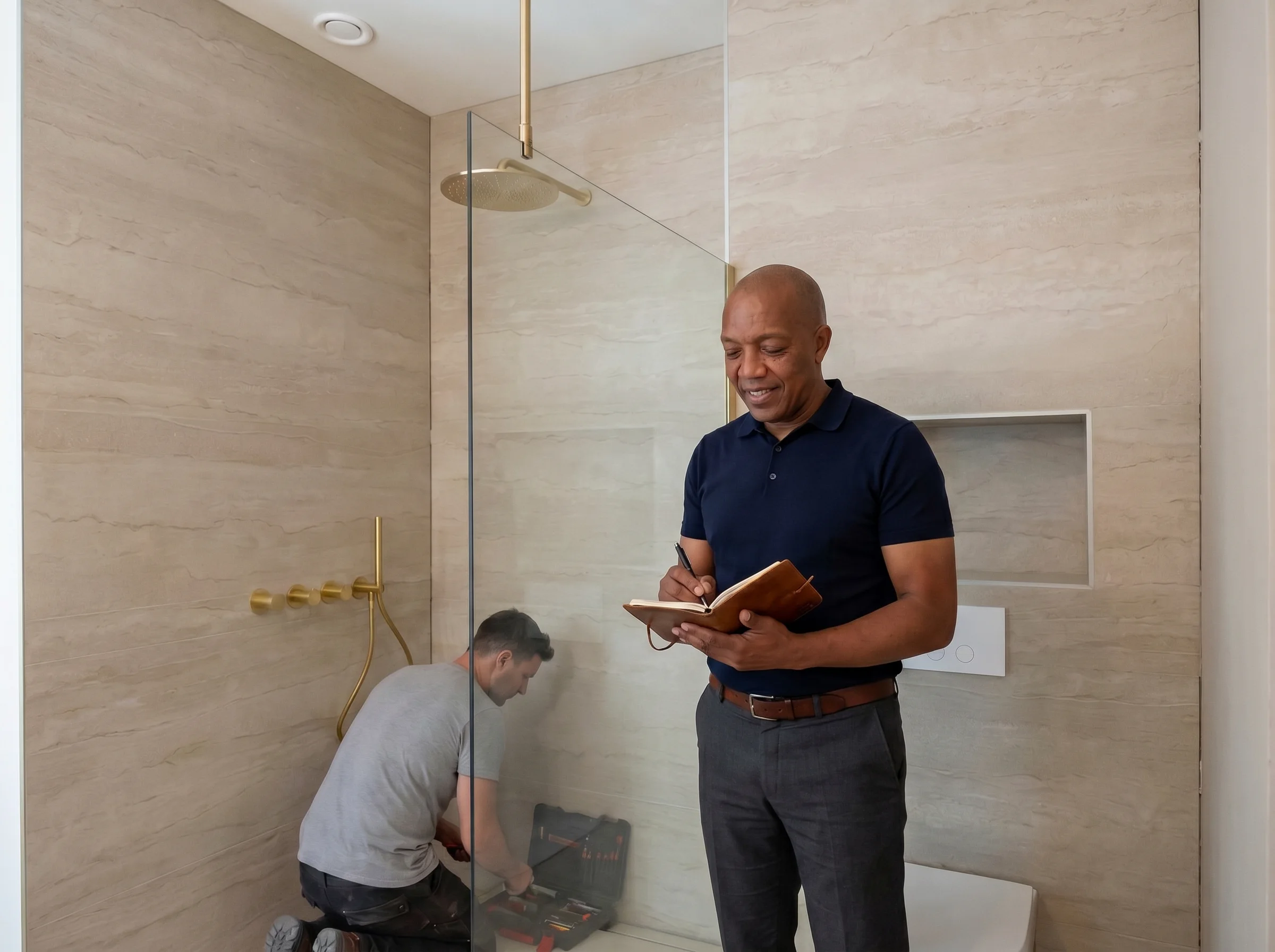 Luxe badkamer renovatie uitgevoerd door All-Work Services